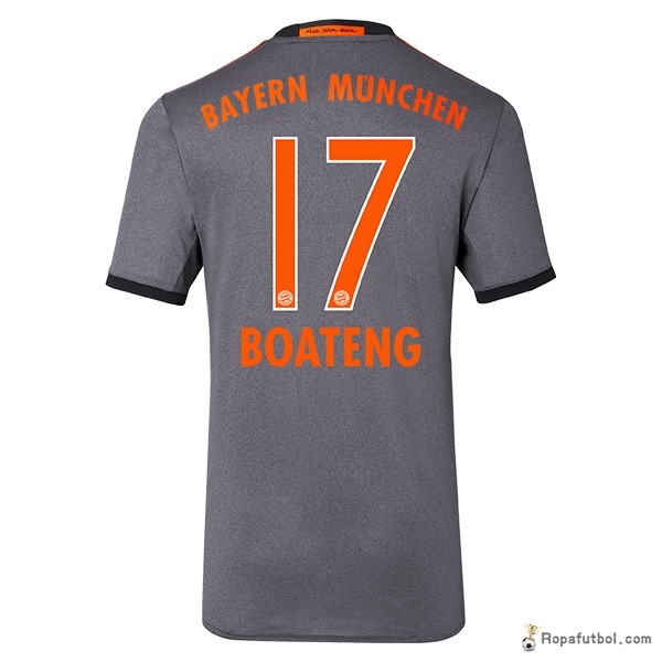 Camiseta Bayern de Múnich Replica Segunda Ropa Boateng 2016/17 Gris